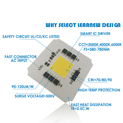نور رشد فضای باز AC LED COB 380-780 نانومتر طول موج 3000K 6000K CCT