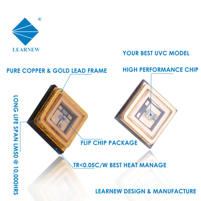 پزشکی UV SMD 3535 UVC LED Chip 100mA 150mA 20mW for ICU Hospital Purifier