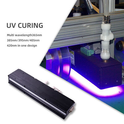 طول عمر سیستم UV LED پخت AC220V 1200W طول 395 نانومتر 310 میلی متر دستگاه های چاپ 12 وات بر سانتی متر مربع 0-12 ولت کم نور چاپ افست