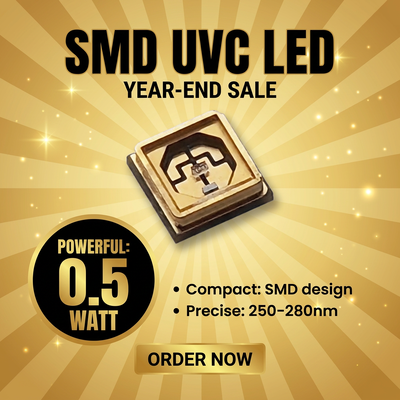 تراشه های UV LED بهینه شده برای ارائه نور ماوراء بنفش استفاده می شود در ضدعفونی سازی، طباعت و ابزار علمی