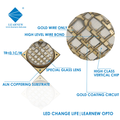 1616 چیپ های UV LED کارایی بالا 100w 48-54v 365nm 385nm 395nm 60-90deg برای چاپگر 3D