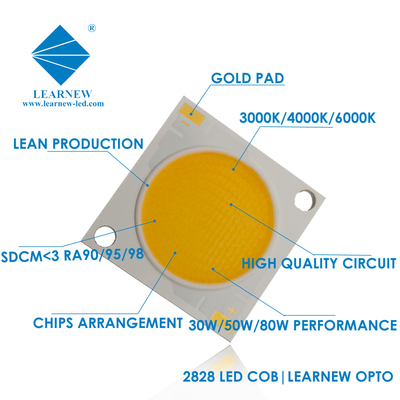 تراشه‌های LED COB 75 واتی Learnew OEM ODM، تراشه LED 35-38V 2700-6500K 2828 40W