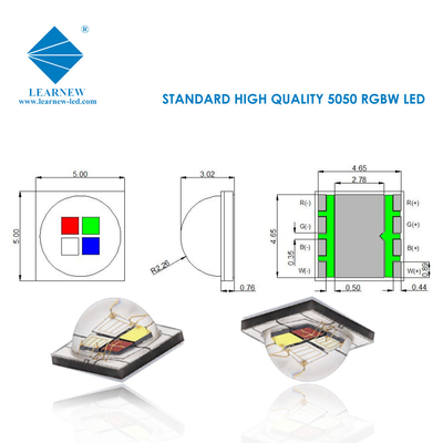 12 وات SMD5050 تراشه های RGBW 350mA 620-630nm 520-530nm 460-470nm 3000K برای چراغ های صحنه