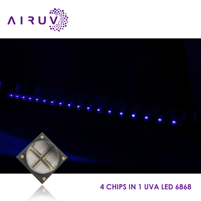 تراشه‌های LED 10 واتی 365 نانومتری 385 نانومتری 395 نانومتری 6-7 ولتی Uva 3 واتی برای پخت با اشعه ماوراء بنفش