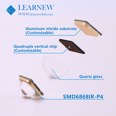 تراشه های LED IR با تراکم و شدت بالا 5-8W برای طول موج غالب 730-950MM
