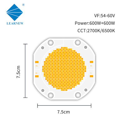 7575CM Chip Led Cob قدرت بالا 600W دو رنگ سفید 2700K + 6500K CRI 95