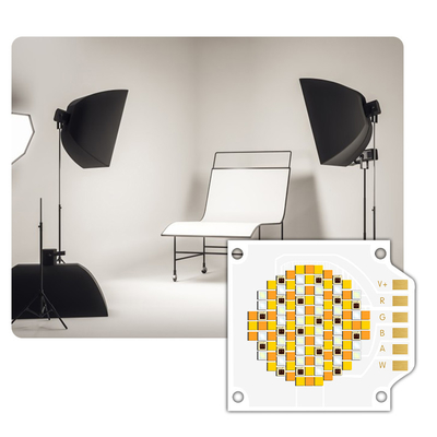 250 وات پنج رنگ Dimmable 3538 LED Cob Chip قدرت بالا تنظیم شده برای عکاسی نور