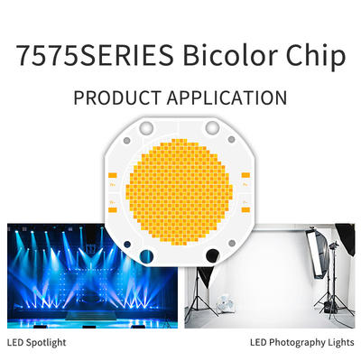 600 ولت + 600 ولت دو رنگ Cob LED Chip 7575 Dimmable 2700-6500k 54v 60v برای نور عکاسی