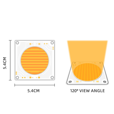5454 Dimmable 200w 150w Cob Led Chip دو رنگ درجه حرارت 2700k 6500k 51-53v 57-60v