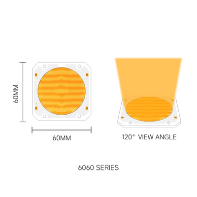 دو رنگ Cob LED Chip 6060 دو CCT 2700K 6500K Cob Chip قدرت بالا 300W * 2 LED
