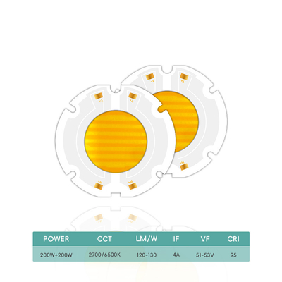 تراشه LED AC 51-53V 2700K-6500K طیف کامل 200w تراشه LED AC COB