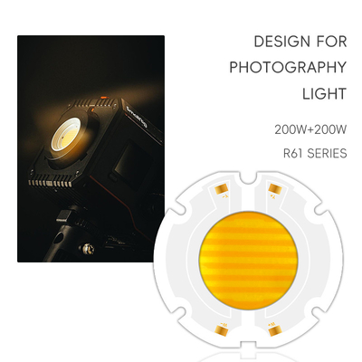 قدرت بالا 200W R61 60X60MM 34MM LED COB Chip Bi Color Flip Chip برای نور صحنه CCT 620nm/460nm