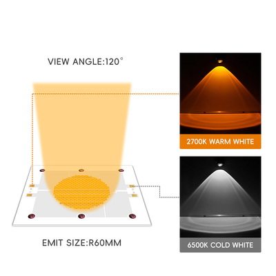 1200W 1200W قدرت بالا LED COB با 95 LM / W طیف کامل دو رنگ