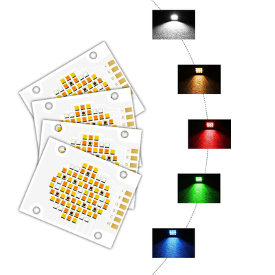 RGBWC پنج رنگ 180W CRI بالا 95 LED COB Chip 40X50MM LED Chip برای چراغ های صحنه / فلش / عکاسی