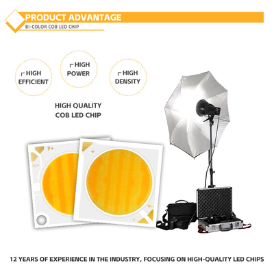 50W + 50W Dimmable COB 2700k + 6500k تراشه 28 * 28mm 1400mA Ra95 دیود ال ای دی با قدرت بالا برای نور پایین / چراغ های شستشوی
