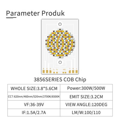 چیپ LED 300w 5600 k 36- 39v دیود LED 500w سفارشی CCT 1800K 2000K 3000K 4000K 5000K 6000K Cob Led