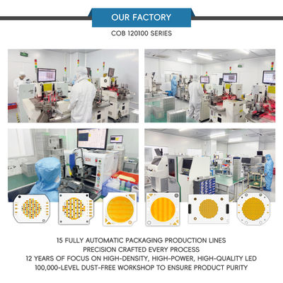 تراشه LED COB با راندمان بالا با 10000 ساعت کارکرد، زاویه دید 120 درجه و مواد Algainp برای نورپردازی صحنه و عکاسی