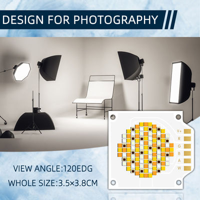 تراشه LED COB RGBWW با کیفیت بالا 3538 با 2 سال گارانتی، ولتاژ ورودی 24-26 ولت و 10000 ساعت کارکرد برای نور صحنه LED