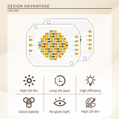 تراشه LED COB 350 وات، 2700K-6500K، RGBCW، رنگ کامل قابل تنظیم، با زاویه دید 120 درجه برای چراغ های صحنه و عکاسی