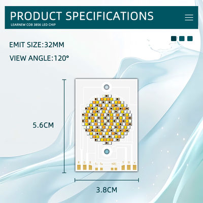 تراشه LED COB با توان بالا 300 وات 500 وات RGBWW 38x56mm 110LM/W 2400K-7000K برای روشنایی تجاری