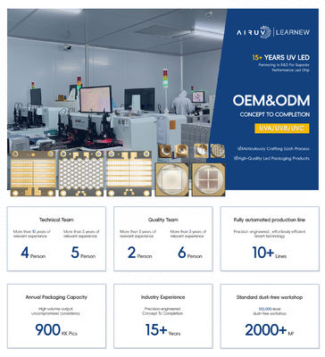 LED UVC با کیفیت بالا 250 نانومتر 260 نانومتر 270 نانومتر 280 نانومتر 0.5 وات نوع SMD برای جعبه استریل کننده قابل حمل و ماشین لباسشویی