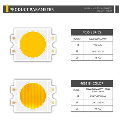 DIMMABLE 4055 COB LED CHIP BICOLOR دو رنگ CCT CRI95 600W 2700-6500K 40000LM نورهای پایین نورهای عکاسی COB CHIP