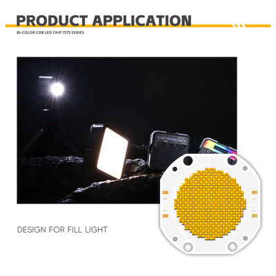 600W + 600W BICOLOR COB LED CHIP CCT COB 7575 SERIES تنظیم پذیر COB LED Chip چراغ های عکاسی رنگ سفید CRI95 10A