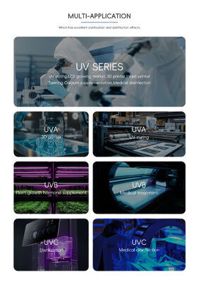 UVA UVB UVC LED Chip Ultraviolet Light Emitting Diode Full Spectrum UV LED Light برای استفاده های پزشکی و صنعتی