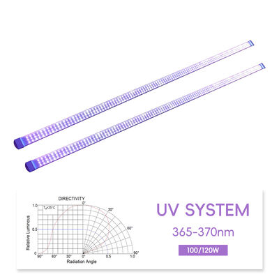محصولات جدید لوله UV LED 120 وات لوله پخت UV UVA 365 نانومتر 100 وات لوله AC 1500 میلی‌متری IP20 چاپ LED UV آخرین فناوری
