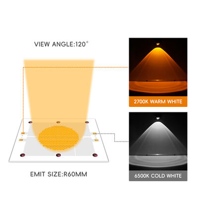 1200W 75-85V Ra95 2700K/6500K 18-21A*2 120x100mm Chip LED COB با قدرت بالا برای لامپ عکاسی سفید گرم سفید دو ضخیم