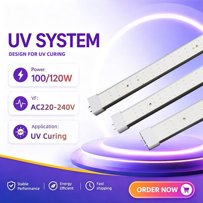 لامپ برنزه کننده UV اریتمال با راندمان بالا 365 نانومتر UVA 370 نانومتر UVB طول عمر طولانی 10000 ساعت بدون جیوه لامپ UV جایگزین 100 وات - 120 وات