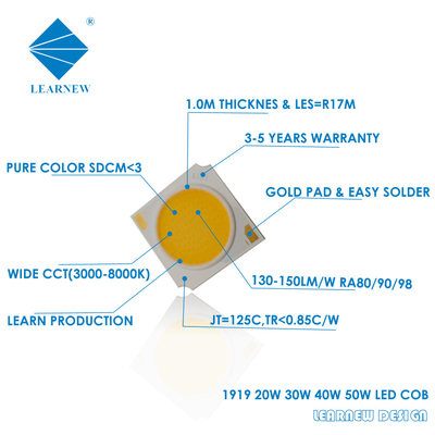 12W 24W 36W 1919 LED COB CHIP 110-130lm/w CCT 2700K-6000K برای چراغ های ردیابی LED