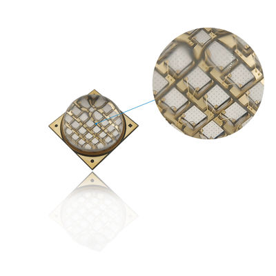 100W 395nm 60-90deg UVA LED COB Chip برای درمان UV با لنز شیشه ای کوارتز