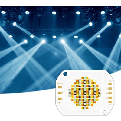 تراشه LED COB رنگی 5 در 1 RGBWW 350 وات با ولتاژ ورودی 45-48 ولت و زاویه دید 120 درجه برای نورپردازی عکاسی