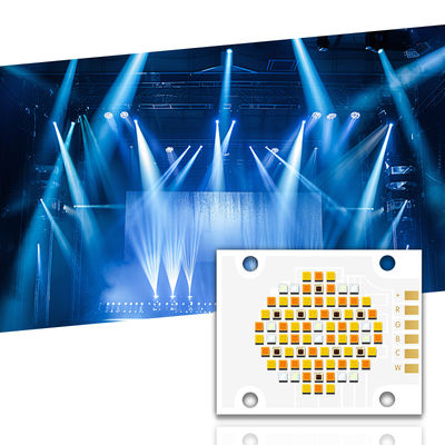 تراشه LED COB پنج رنگ RGBWC با توان 180 وات و 300 وات، ولتاژ ورودی 21-24 ولت و زاویه دید 120 درجه برای نورپردازی عکاسی