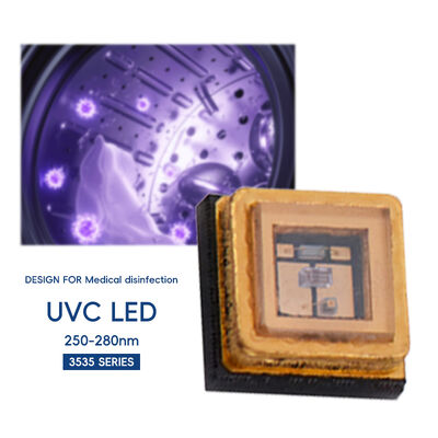 تراشه LED UVC 3535 با قدرت بالا 1W 5-7V 250nm 260nm 270nm 280nm لامپ دیود برای درمان
