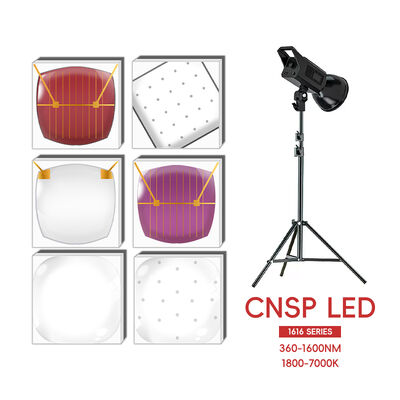 چیپ LED مسی ALN با توان بالا LEARNEW، طیف ترکیبی 3 وات/2 وات 365 نانومتر UV و 1600 نانومتر IR، کره 120 درجه، 1.6 میلی‌متر، 2.8-3.4 ولت، 1800 کلوین-7000 کلوین، Ra70